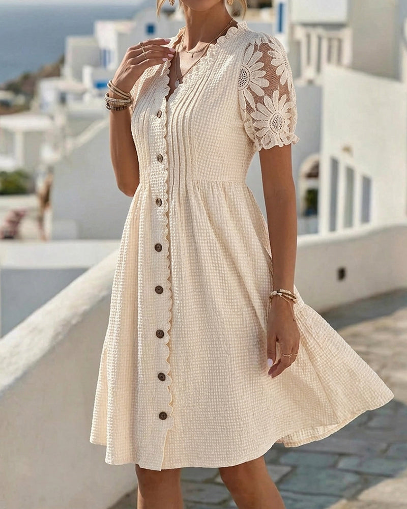 Clara | Balloon Sleeve Midi Dress